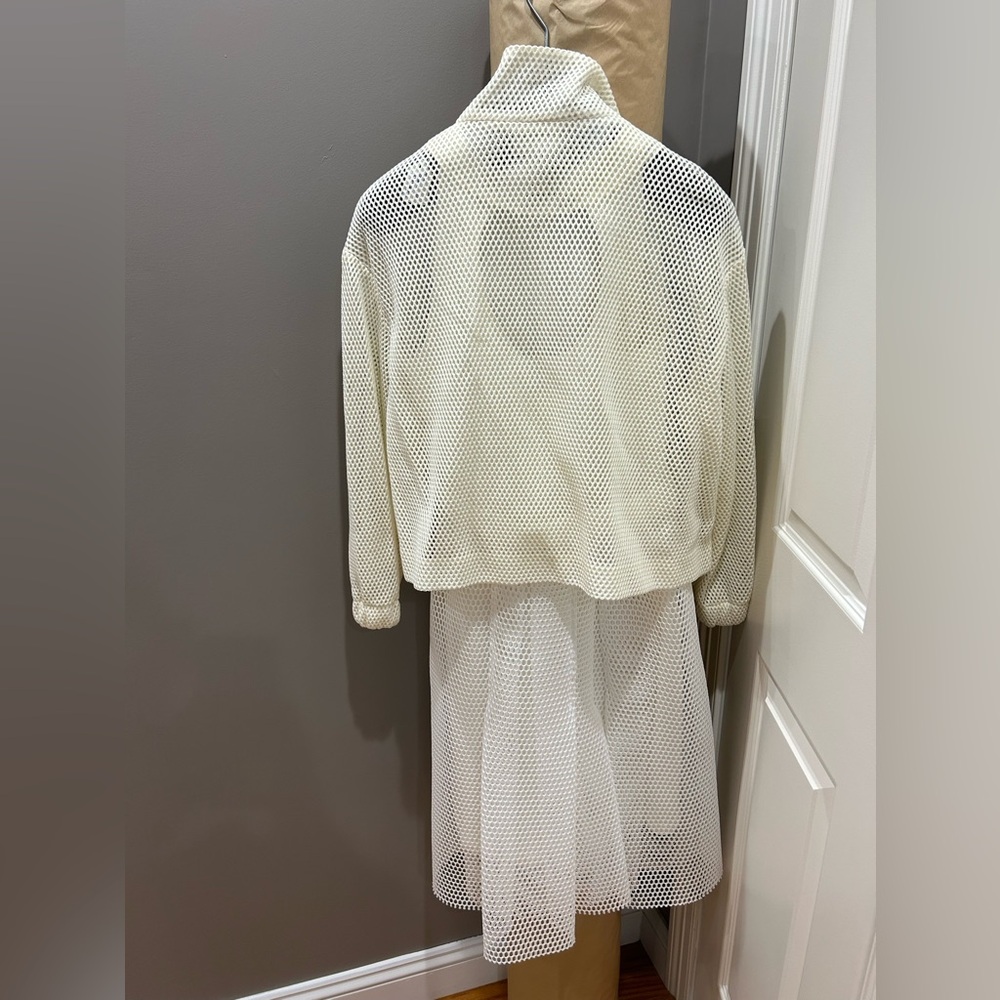 Akris Punto Cream Midi Dress with Jacket - Picture 2 of 8